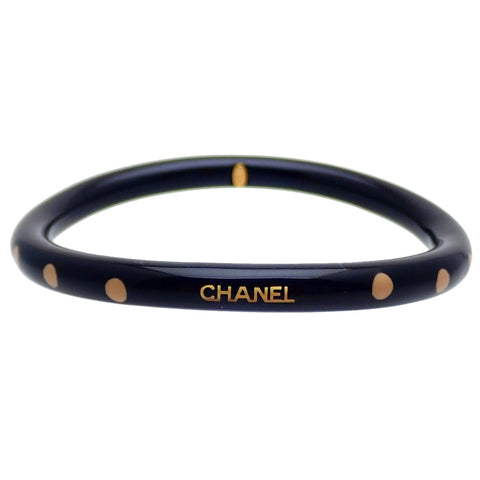 CHANEL Purple Tweed and Steel Bangle Bracelet - Jewelry